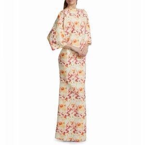 CHIARA BONI LA PETITE ROBE Toshio Floral Jersey Crewneck Maxi Dress